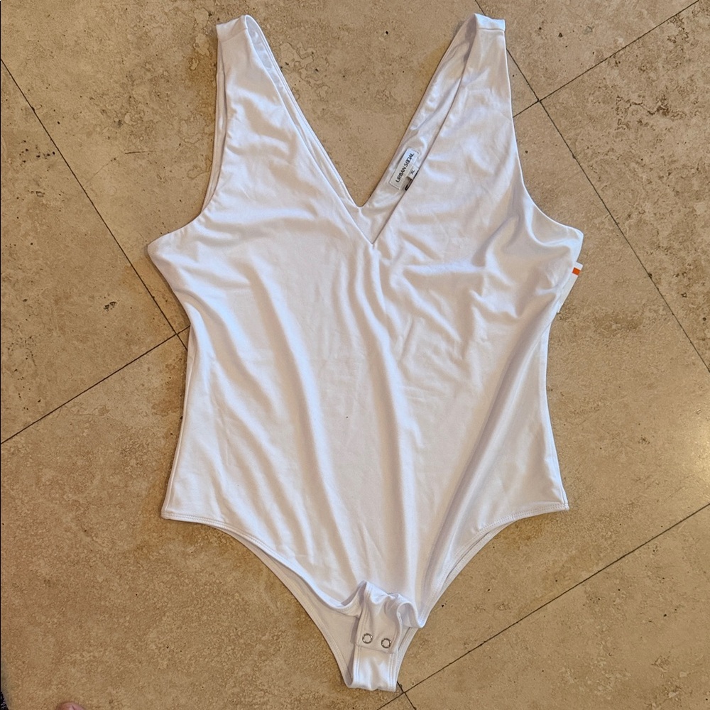 White V-Neck Bodysuit